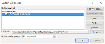 Words Disappear From The Custom Dictionary Microsoft Word