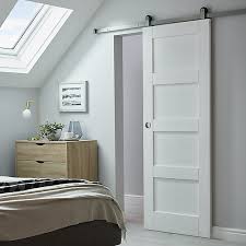 Portes de placard coulissantes 2 vantaux, sur mesure, en aluminium et toile tendue, avec tous ses accessoires de guidage, prêtes à poser. Systeme Coulissant 2 Pour Porte En Bois Castorama