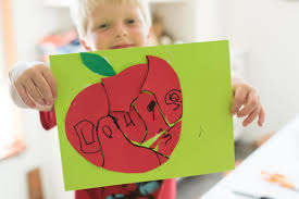 Deliver a smile to mom's face with this exclusive happy box sections. Cute Apple Name Puzzle Works On Cutting Skills