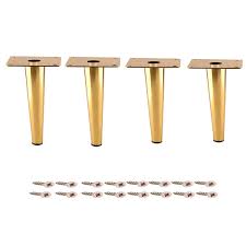 Round modern metal table legs. Osring 4 Inch Furniture Table Legs Golden Steel Round Tapered Modern Sofa Feet Straight Metal Furniture Leg Hardware For Cabinet And Couch 4 Pack Buy Online In India At Desertcart 186702109