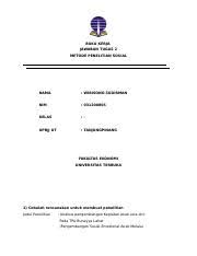 Tugas 1 Docx Tugas 1 Metode Penelitian Sosial Disusun Untuk Memenuhi Tugas Metode Penelitian Sosial Isip4216 Semester Ganjil Disusun Oleh Bagus Eko Course Hero