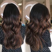 You can wear brunette hair to attend almost any formal occasion. Long Hair Layers Dark Root Sombre Balayage Hand Painted Brown Caramel Highlights Hairbynickyz Ig Hairbynickyz Dark Hair Styles Long Hair Styles Balayage Hair