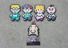 Earthbound, perler beads, ness, smash bros, perler bead art, wall art, pixel art, snes, magnet, video game, nintendo, mother 2, hama beads perlpop 5 out of 5 stars (942) $ 6.99. Earthbound Set Earthbound Perler Bead Sprites By Maddogscreations Deviantart Com On Deviantart Bead Sprite Perler Beads Sprite