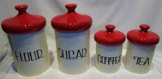 Gaston's bakery pumpkin spice holiday rolls, set of 12. Vintage Canister Set Holiday Designs Usa Canisters White Red Etsy Vintage Canister Sets Vintage Canisters Canister Sets