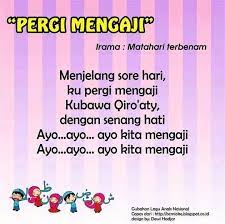 Pergi Mengaji Lirik Lagu Pendidikan Anak Usia Dini Pendidikan