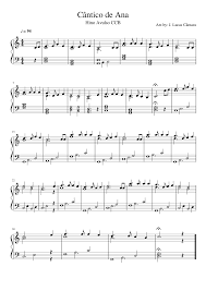 Hinos ccb para download gratis. Cantico De Ana Sheet Music For Piano Solo Musescore Com