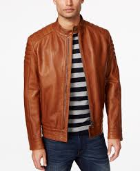 Hugo Boss Black Nupitz Leather Jacket Coats Jackets Men Macy S Leather Jacket Boss Leather Jacket Boss Black