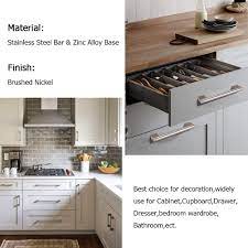 Changing your kitchen door and drawer handles can make such a difference and breathe new life into any kitchen. Buy Homdiy 96mm Cabinet Pulls Modern Hdj14sn Kitchen Cabinet Handles Brushed Nickel Drawer Pulls 10 Pack Cupboard Handles Cabinet Door Handles For Kitchen Cabinets Online In Indonesia B071ddbv77