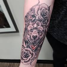 Future tattoos love tattoos unique tattoos tattoos for women tatoos awesome tattoos small tattoos alaska tattoo cubs tattoo. Bear Tattoo Sasha Roussel Black Gold Tattoo Co Feminine Tattoos Feather Tattoos Feminine Tattoo Sleeves