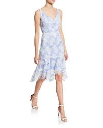 Elie Tahari Mariya V Neck Sleeveless Flounce Hem Lace Cocktail Dress Cocktail Dress Lace Dresses Elie Tahari