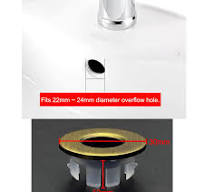 JZK 2x Anello di troppopieno per lavello del bagno in metallo tono ottone  rame, anello di copertura rotondo per lavello cucina e bagno lavabo ciotola  ...