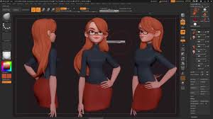 Zbrush 4r8 Hair With The Bend Curve 3d Gizmo Personagem Em 3d Zbrush Tutoriais