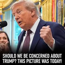 Should we be concerned about Trumps Health? This picture was today