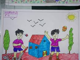 This painting is on a3 art paper by pastel color. Swachh Bharat Draw Shefalitayal