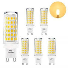 Sailstar dimmable g9 led bulb 4000k natural daylight, t4 g9 4w replacement for 40 watts halogen, ceramic bi pin base, 120v 400 lumen 360°beam angle, g9 light bulbs for chandelier, pack of 6. Enuotek The Brightest G9 Gu9 Led Capsule Light Bulbs 11w 1000lm Small Corn Light Bulbs Warm White 3000k Ac110 120v The Brightest G9 Led