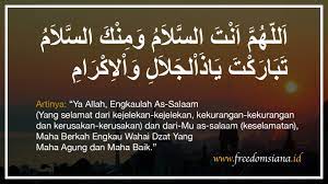 Allahumma Antassalam Tulisan Arab Dan Artinya Freedomsiana