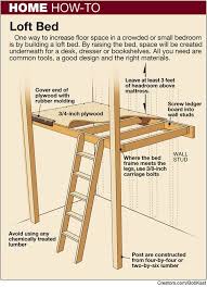Loft Bed Makes Most Of Limited Space By James Dulley Diy Loft Bed Build A Loft Bed How To Make Bed