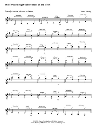 Learn Violin Scale Spaces Free Sheet Music C Harvey