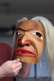 The eyes behind the mask Wood sculpture Ivan Ion