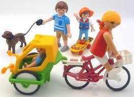 Playmobil Family Bike Trailer Mum Dad Children Figures Cycle Skateboard Dog In Toys Games Pre School Young Playmobil Toys Kids Toys Kids And Parenting