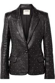 l agence montegoi studded leather blazer black leather blazer leather jacket style best leather jackets