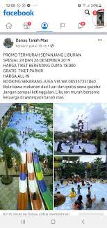 Harga tiket melalui chat whatsapp !! Danau Tanah Mas Degemer Facebook