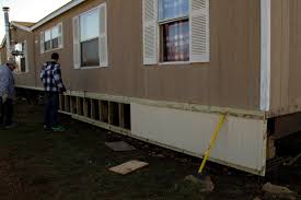 The skirting will go behind this overhang, and will be secured to it. Mobile Home Skirting Ideas Aesthetics For Outdoor View
