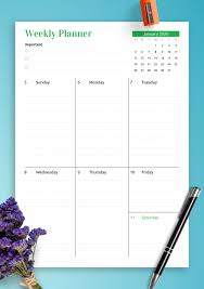 Simple template designs, ideal for printing. Printable Weekly Planner Templates Download Pdf
