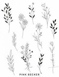 54 Trendy Ideas Drawing Flowers Doodles Tat Tattoo Zeichnungen Kritzelei Tattoo Blumentattoos