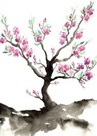 Maybe you would like to learn more about one of these? Sakura Tree Art Print Cherry Blossom Nature Sumi E Painting Etsy Cherry Blossom Art Blossoms Art Sakura Tree