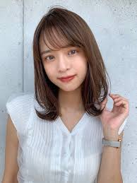 ナチュラル 鎖骨ミディアム デジタルパーマ 透明感カラー agnos 青山 杉山 美羽 agnos青山 594173 hair ミディアムロングのヘアスタイル デジタルパーマ ヘアスタイル ロング