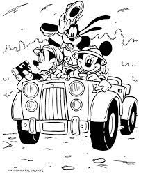 in this beautiful coloring page mickey minnie and goofy are having fun during an afr mouse pages disney cartoon coloriage princesse