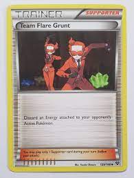 Uncommon Team Flare Grunt Pokémon Trainer Card, XY Deck 129/146 | eBay
