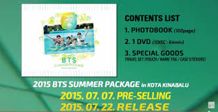 Pouch,name tag,case sticker (14ea)) box size : Info 2015 Bts Summer Package In Kota Kinabalu