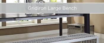 modway large gridiron stainless steel