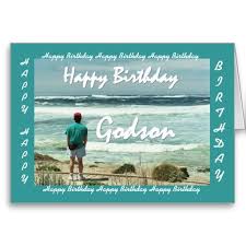 1st Birthday Wishes For Godson Godson Happy Birthday Man And Ocean Waves Card Zazzle Com Happy Birthday Man Happy Birthday Godson Happy Birthday Wishes