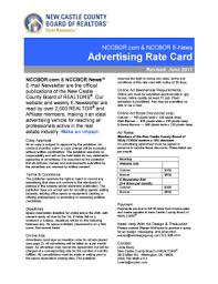 When you first enable rate cards and go to settings > rate cards, you'll be asked to configure the account rate card. Fillable Online Nccbor Ad Rate Card Rev062011 Fax Email Print Pdffiller