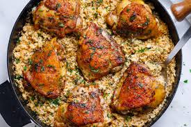 Buttery Garlic Herb Chicken And Lemon Cauliflower Rice Eatwell101