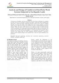 The scientific journal journal of building engineering is included in the scopus database. Journal Of Construction Engineering Technology Management Vol 6 Iss