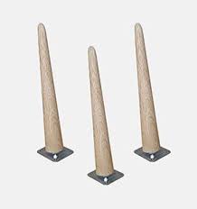 3 pieds compas bois chene massif a visser esprit vintage dimensions standard hauteur tables bass pied de meuble bois mobilier scandinave idees de meubles