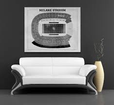 Vintage Style Print Of Baylors Mclane Stadium Seating Chart