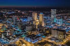 Tulsa Oklahoma Downtown Business District Aerial Skyline Photography #10  Greeting Card by Cooper Ross