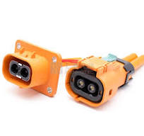 High Voltage Current Electric Vehicle HV 200A 2 Pin Pos Electrical  Connector Plastic Shell for Wire 6mm HVIL Plug Terminal