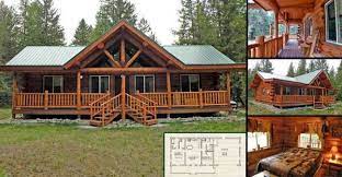 Splendid Log Home Wrap Around Deck For 30 000 With Must See Interior And Plan Log Homes Little Log Cabin Small Log Homes