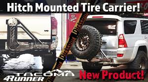 Trailer hitch spare tire carrier. First Look Dirtcom Hitch Mounted Spare Tire Carrier Youtube