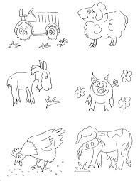 Take a trip to the farm with these cute farm coloring pages for toddlers, preschoolers, kindergartners, and grade 1 students. Drawing Farm Animals 21570 Animals Printable Coloring Pages