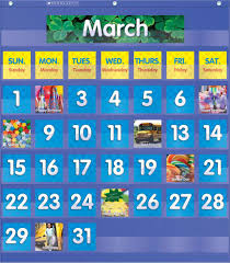 Monthly Calendar Pocket Chart Amazon Co Uk Scholastic Inc