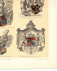 Original 1895 Antique Colour Lithography Print Development of the Coat of  Arms Art Armory Heraldry Eagle Shield History Politics Warcraft