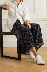 White Campo Textured Leather Sneakers Veja Net A Porter
