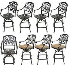 Target has the outdoor bar stools you're looking for at incredible prices. In Stock Outdoor Patio Swivel Bar Stools Cast Aluminum Set Of 8 Traditional Outdoor Bar Stools And Counter Stools By Sunvuepatio Houzz